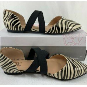 BELLA CORA Women's Zebra Everly Ballet Flats